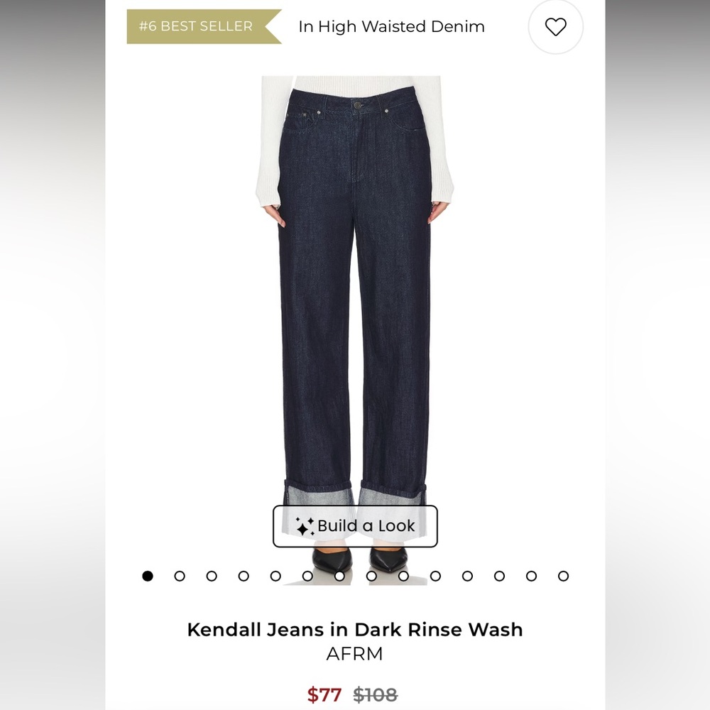 REVOLVE High Rise Cuffed Dark Wash Jeans | Women's High Rise Dark Wash Jeans